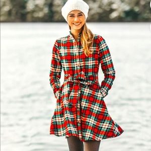 Kiel James Patrick Cozy Cabin Dress - Home for the Holidays plaid - Small